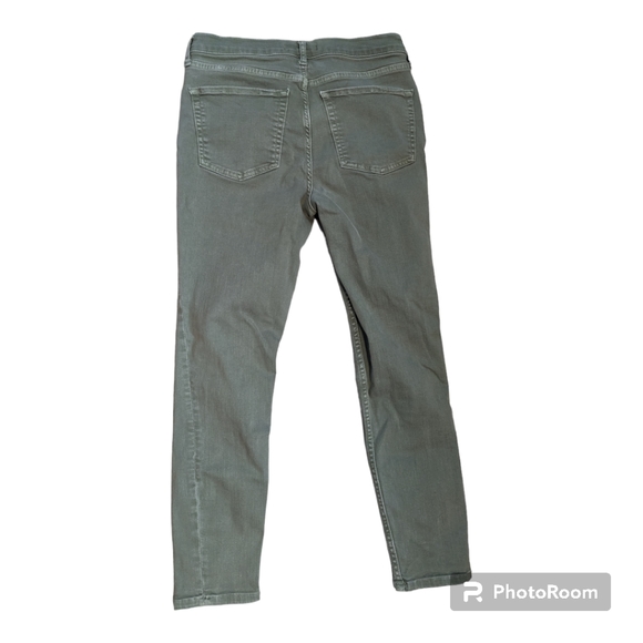 Free People Green Busted Knee Skinny Jeans Women's Size 30 - Picture 4 of 7